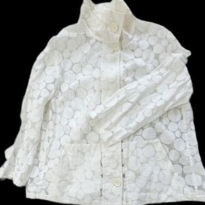 Source Unknown White Textured Jacket